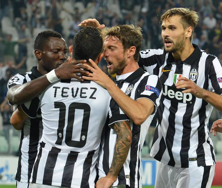 Torino, Champions League, gruppo A: Juventus-Malmoe 2-0. Carlos Tevez segna l&#39;1-0 per i bianconeri e poi... (Ansa)